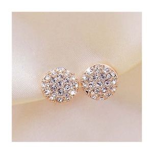 New crystal and gold stud earrings